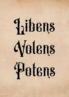 Latin Quote Libens Volens