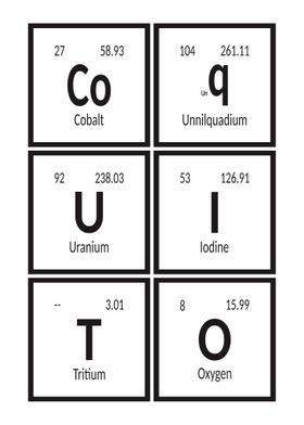 Coquito Periodic Table