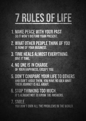 7 rules of life