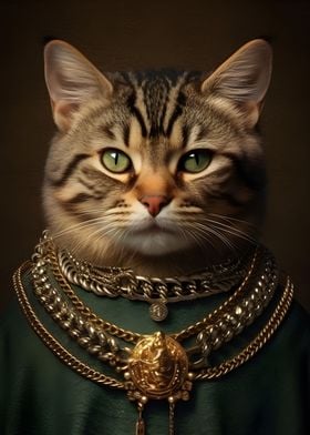 Cat with necklace
