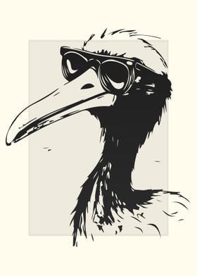 Black Stork Illustration