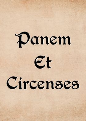 Latin Quote Panem Et Circe