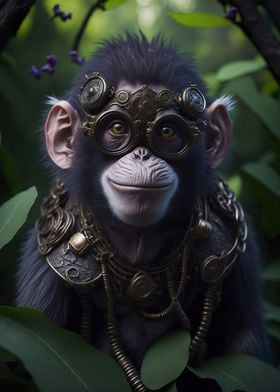 Cute Whimsical Monkey