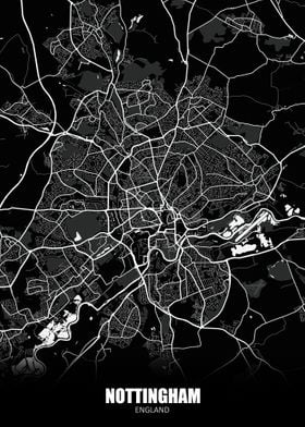 Nottingham England Map