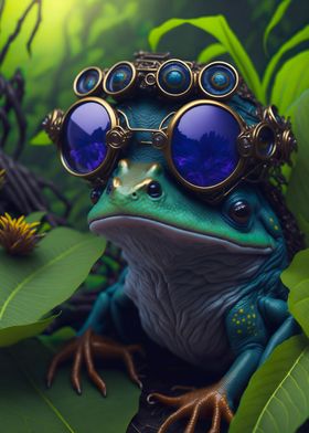 Whimsical Frog Steampunk