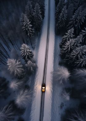 Night Drive in Winterland