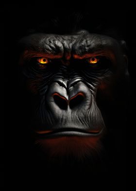 Menacing Gorillas Gaze