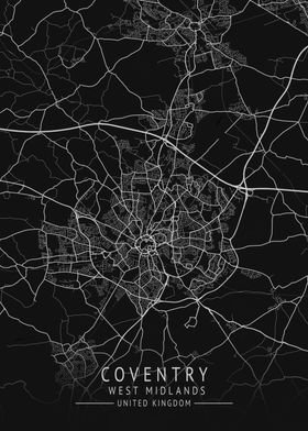 Coventry UK City Map