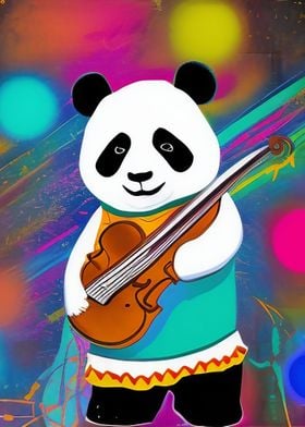 Panda with Violin