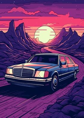 Mercedes Benz S Synthwave