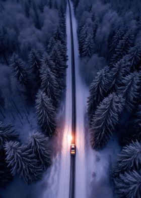 Night Drive in Winterland