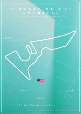 US F1 Track Map 