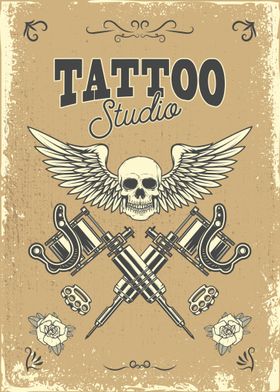 Tattoo studio poster Wing