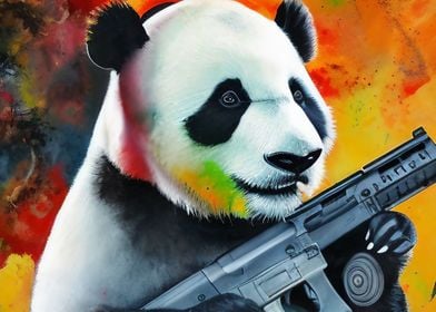 Panda with a gun
