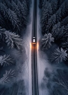 Night Drive in Winterland