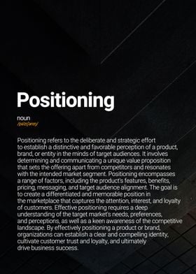 Positioning