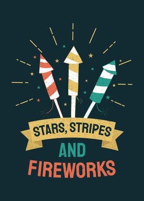 Star Stripes and Fireworks