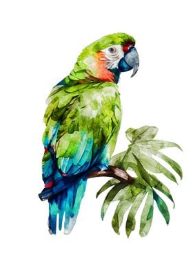 Great green macaw Parrot