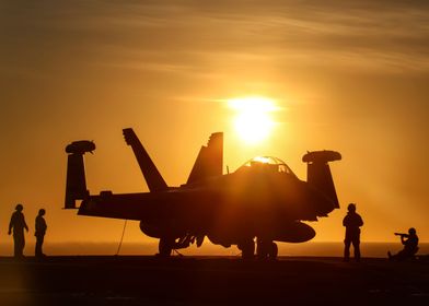 Flight Deck at sunset