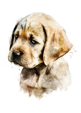 Labrador Puppy Watercolor