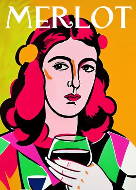 French Retro Wine Poster