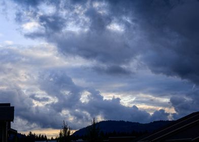 A stormy winter sky