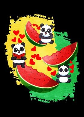 Panda Loves Watermelon