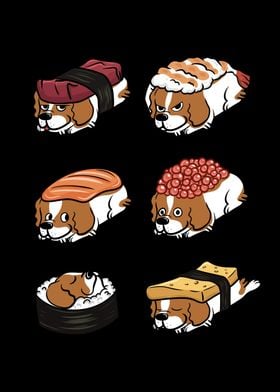 Cavalier Dog Sushi