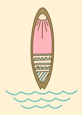 illustration surf culture