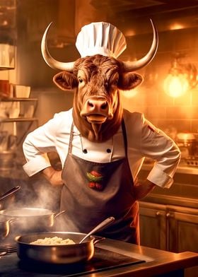 Bull cooking kitchen cook
