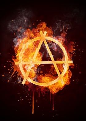 burning Anarchy Symbol