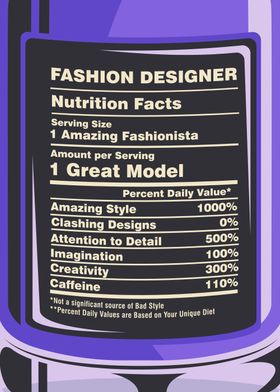 Fashion Designer Nutrition