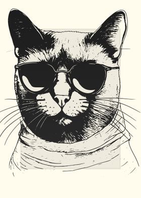 Burmese Cat Illustration