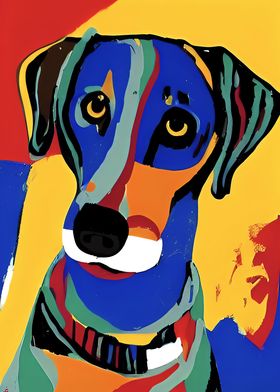 Abstract Dachshund Poster