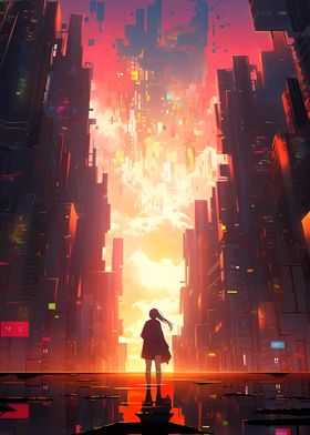 Cyberpunk Anime City