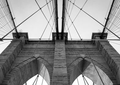 Monochrome Brooklyn Bridge