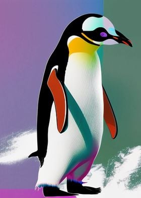 Colorful Penguin art