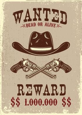 Wanted poster Cowboy