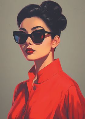 Retro Asian Woman