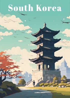 South Korea Travel Poster