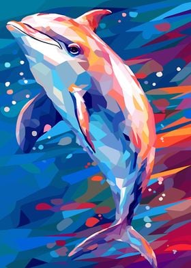 Dolphin Pop Art 