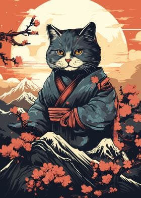 Ukiyo e Japanese Ninja