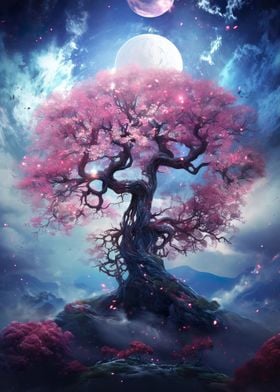 Cosmic Sakura Tree