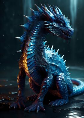 Full Body Blue Dragon