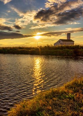 Peaceful lake landscape