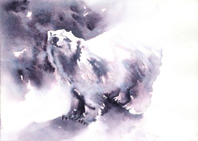 Bear Watercolor painting