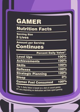 Gamer Nutrition Facts