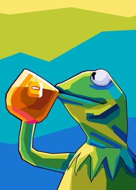 Kermit Meme Wpap Pop Art