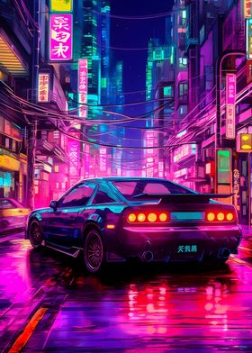 City Cars neon