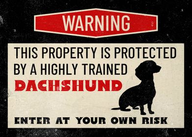 Dachshund Dog Warning 4